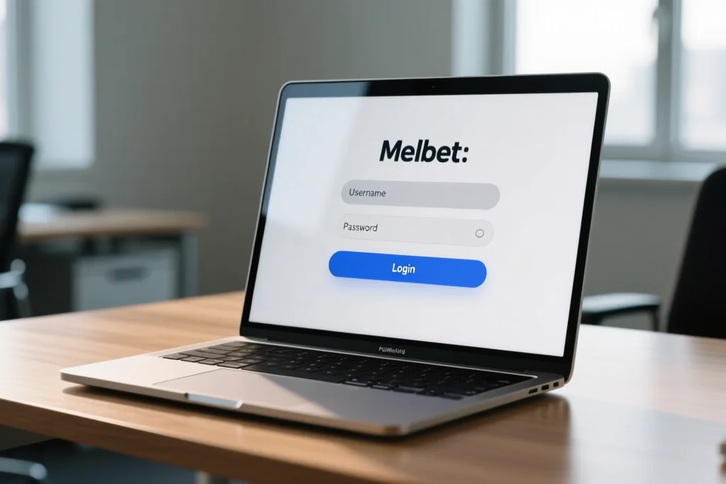 Laptop and phone showing a betting site login form with a blue button